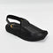 kaptan black dotted handmade chapal
